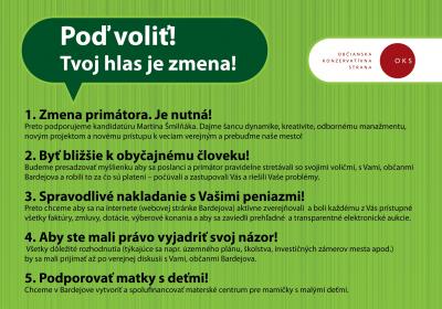 Informáciu o kandidátoch OKS na poslancov pre komunálne voľby 2010 v Bardejove nájdete tu